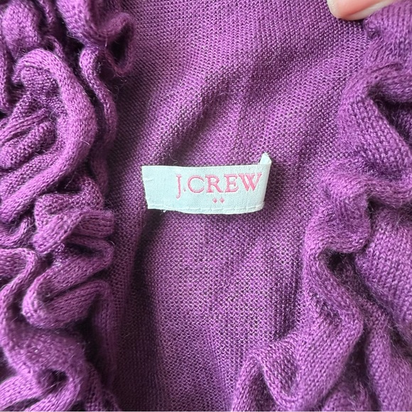 J. Crew 100% Wool Olive Coat with Plum Details and Scarf - Picture 8 of 16